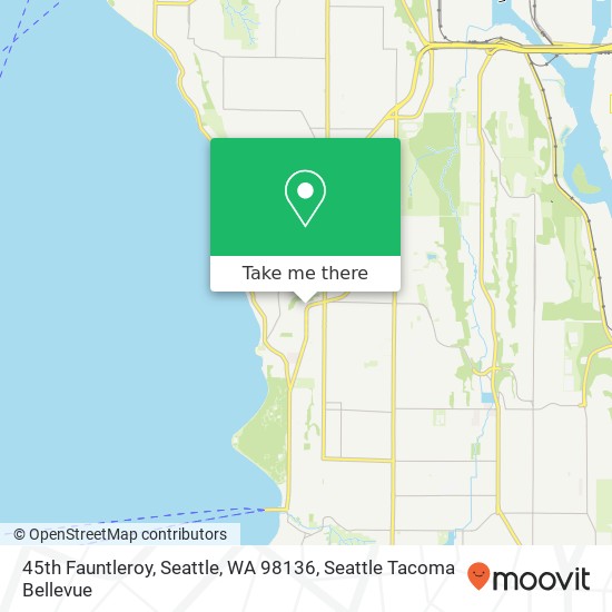 45th Fauntleroy, Seattle, WA 98136 map