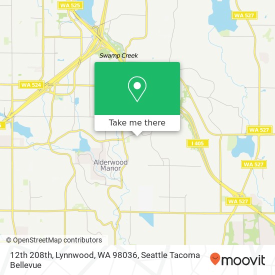 Mapa de 12th 208th, Lynnwood, WA 98036