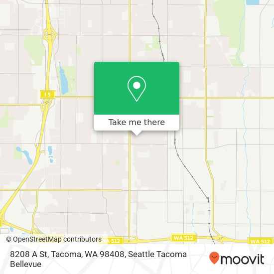 Mapa de 8208 A St, Tacoma, WA 98408