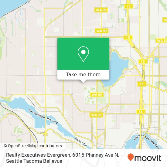 Mapa de Realty Executives Evergreen, 6015 Phinney Ave N