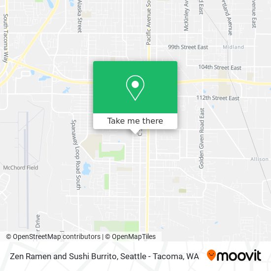 Zen Ramen and Sushi Burrito map