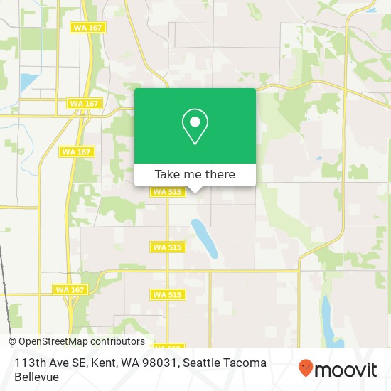 113th Ave SE, Kent, WA 98031 map