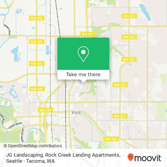 Mapa de JG Landscaping, Rock Creek Landing Apartments