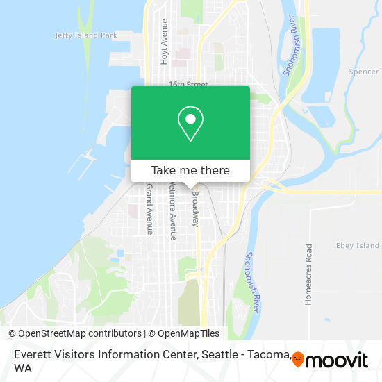 Everett Visitors Information Center map