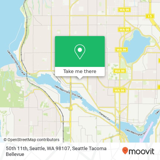Mapa de 50th 11th, Seattle, WA 98107