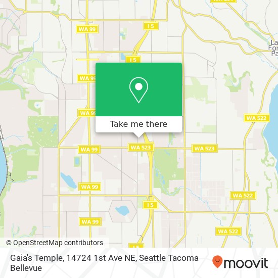 Mapa de Gaia's Temple, 14724 1st Ave NE