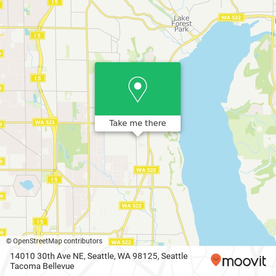 Mapa de 14010 30th Ave NE, Seattle, WA 98125