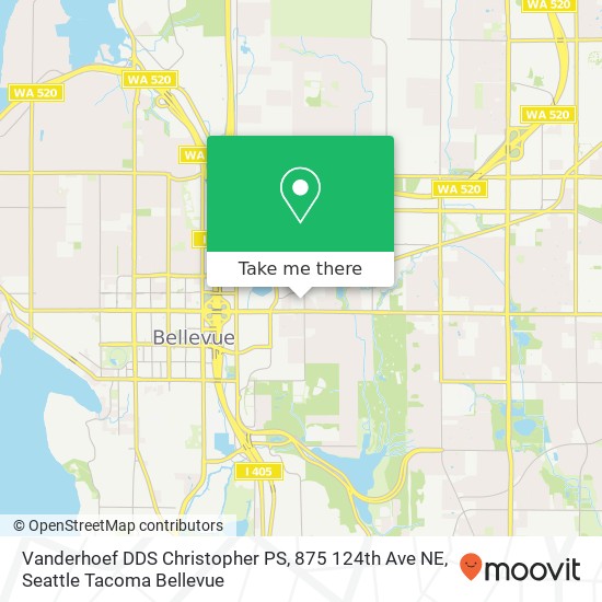 Vanderhoef DDS Christopher PS, 875 124th Ave NE map