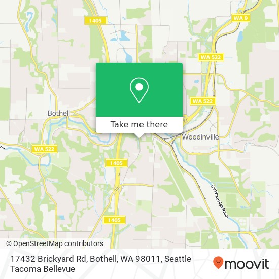 Mapa de 17432 Brickyard Rd, Bothell, WA 98011