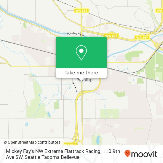 Mapa de Mickey Fay's NW Extreme Flattrack Racing, 110 9th Ave SW