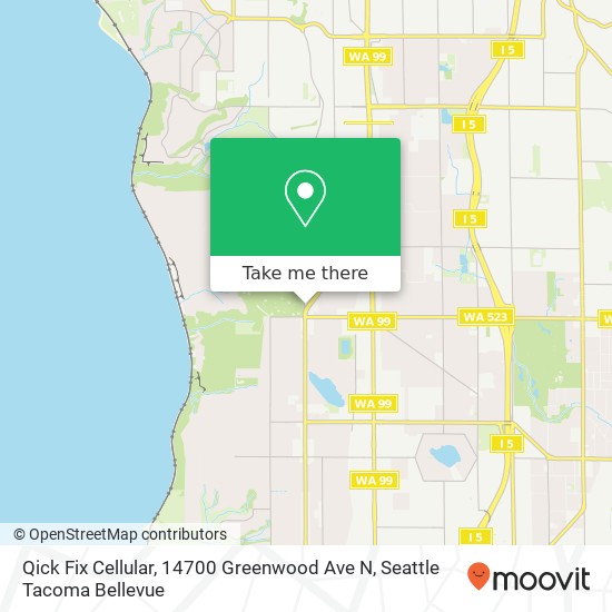 Qick Fix Cellular, 14700 Greenwood Ave N map