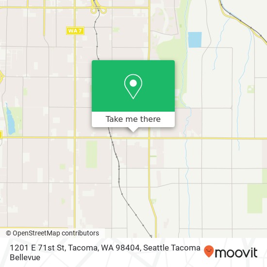 Mapa de 1201 E 71st St, Tacoma, WA 98404