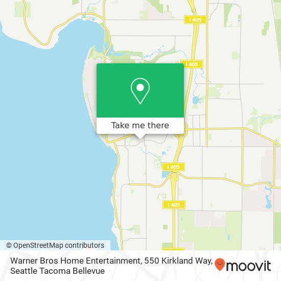 Warner Bros Home Entertainment, 550 Kirkland Way map