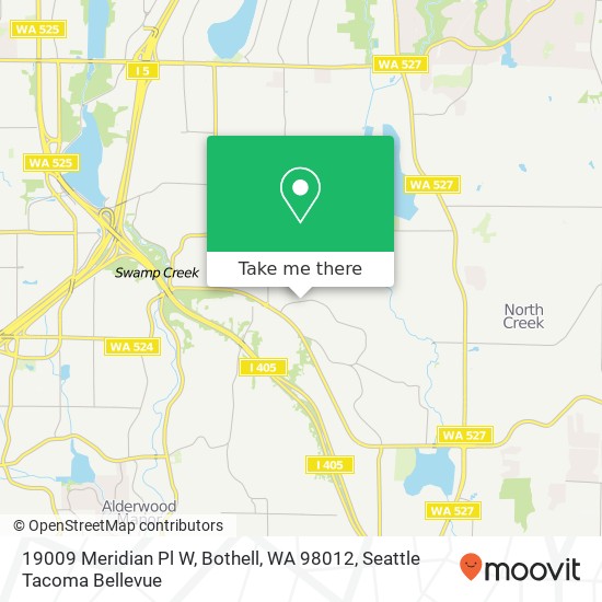 Mapa de 19009 Meridian Pl W, Bothell, WA 98012