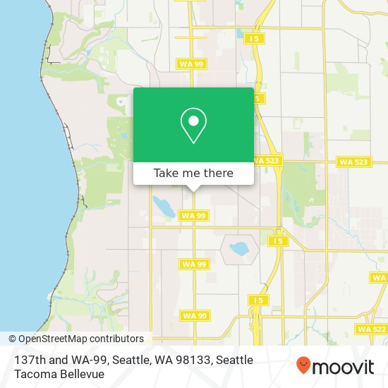 Mapa de 137th and WA-99, Seattle, WA 98133