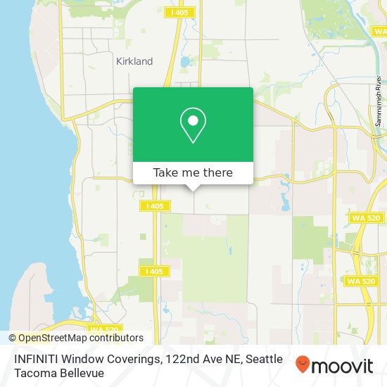 Mapa de INFINITI Window Coverings, 122nd Ave NE