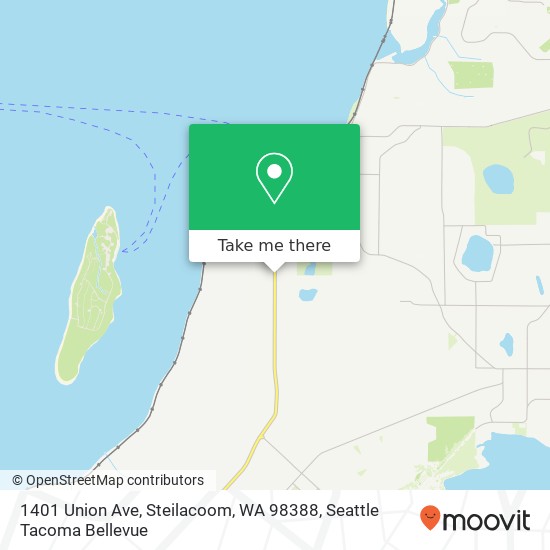 Mapa de 1401 Union Ave, Steilacoom, WA 98388