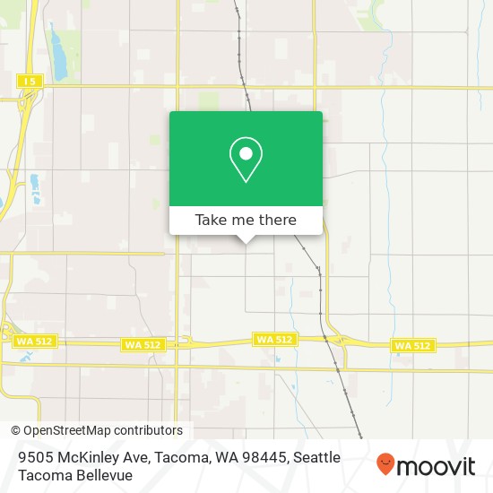 Mapa de 9505 McKinley Ave, Tacoma, WA 98445