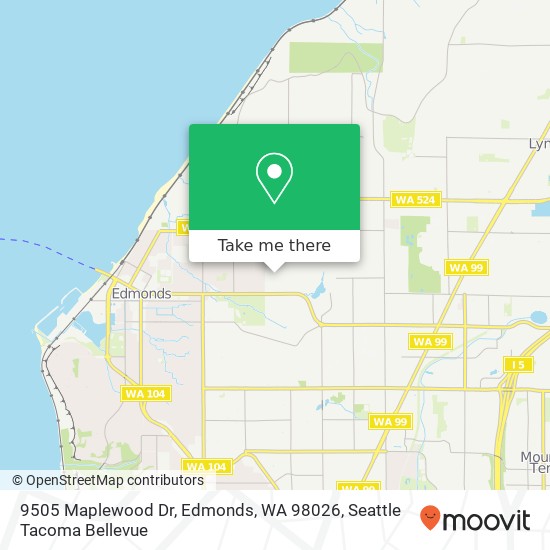 Mapa de 9505 Maplewood Dr, Edmonds, WA 98026