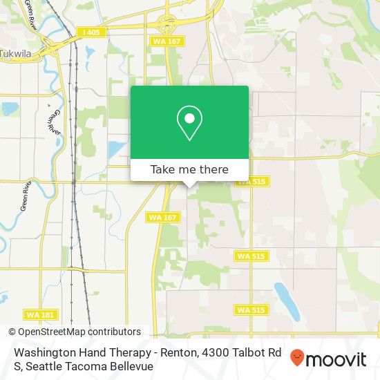 Mapa de Washington Hand Therapy - Renton, 4300 Talbot Rd S