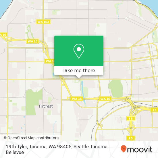 Mapa de 19th Tyler, Tacoma, WA 98405