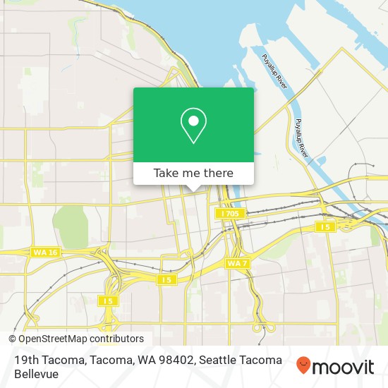 Mapa de 19th Tacoma, Tacoma, WA 98402