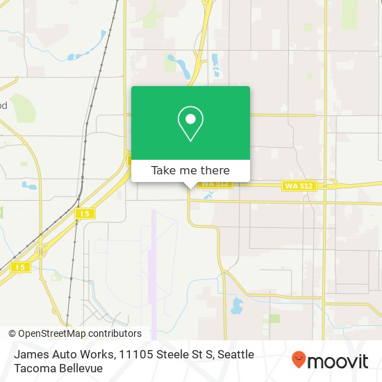 Mapa de James Auto Works, 11105 Steele St S