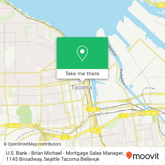 Mapa de U.S. Bank - Brian Michael - Mortgage Sales Manager, 1145 Broadway