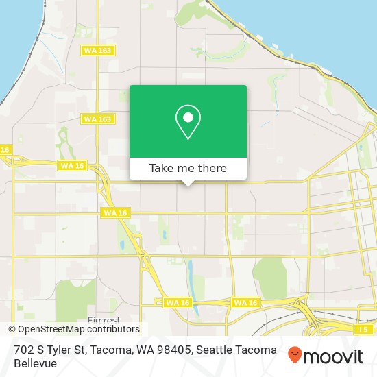Mapa de 702 S Tyler St, Tacoma, WA 98405