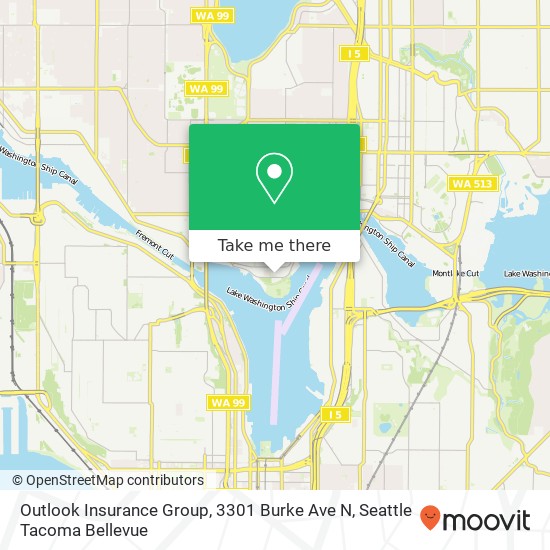 Mapa de Outlook Insurance Group, 3301 Burke Ave N