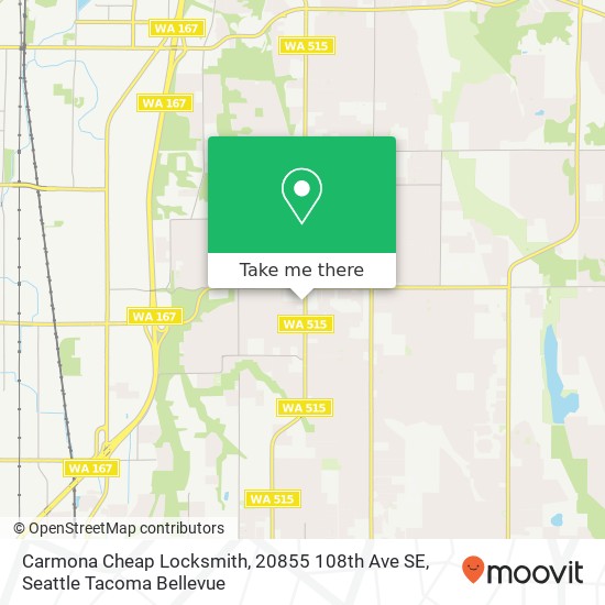 Mapa de Carmona Cheap Locksmith, 20855 108th Ave SE