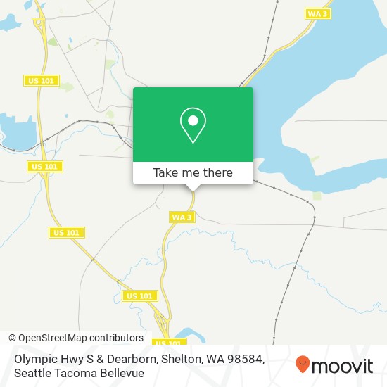 Mapa de Olympic Hwy S & Dearborn, Shelton, WA 98584