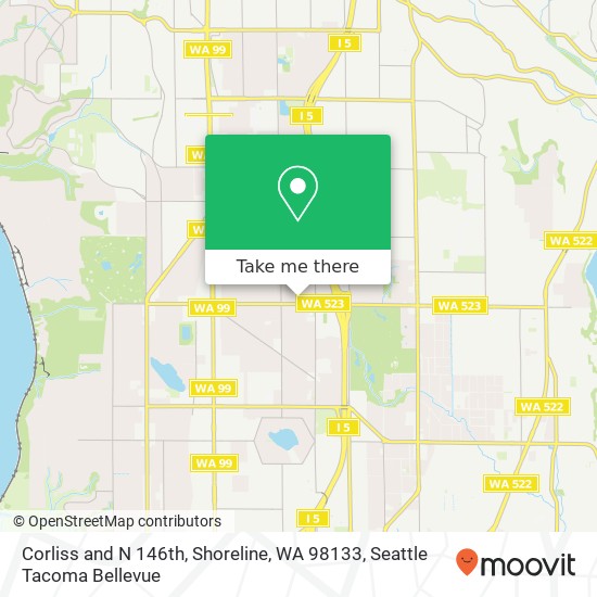 Mapa de Corliss and N 146th, Shoreline, WA 98133