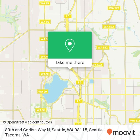 Mapa de 80th and Corliss Way N, Seattle, WA 98115