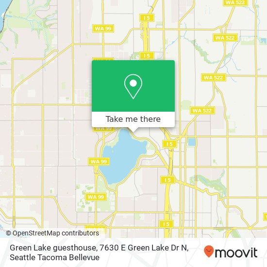 Mapa de Green Lake guesthouse, 7630 E Green Lake Dr N