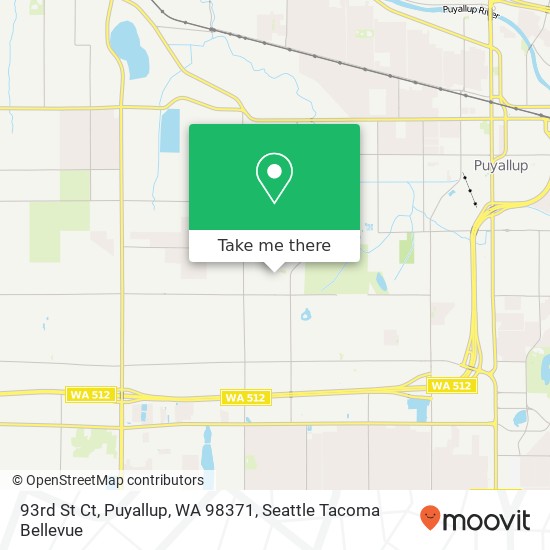 Mapa de 93rd St Ct, Puyallup, WA 98371