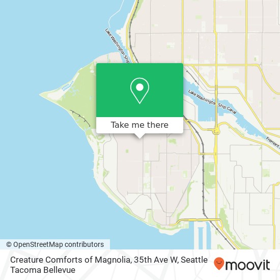 Creature Comforts of Magnolia, 35th Ave W map