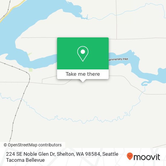 Mapa de 224 SE Noble Glen Dr, Shelton, WA 98584