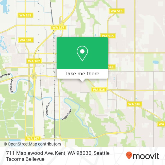 711 Maplewood Ave, Kent, WA 98030 map