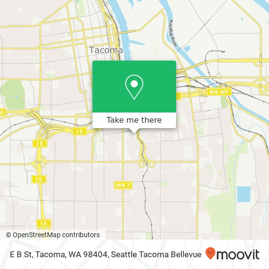 Mapa de E B St, Tacoma, WA 98404
