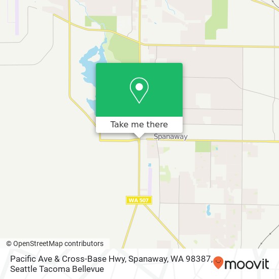 Mapa de Pacific Ave & Cross-Base Hwy, Spanaway, WA 98387