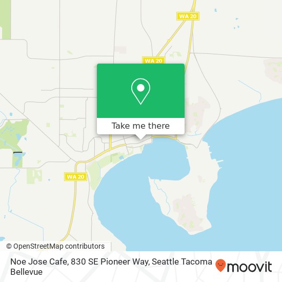 Mapa de Noe Jose Cafe, 830 SE Pioneer Way