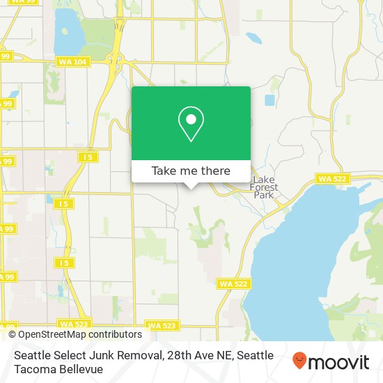 Seattle Select Junk Removal, 28th Ave NE map