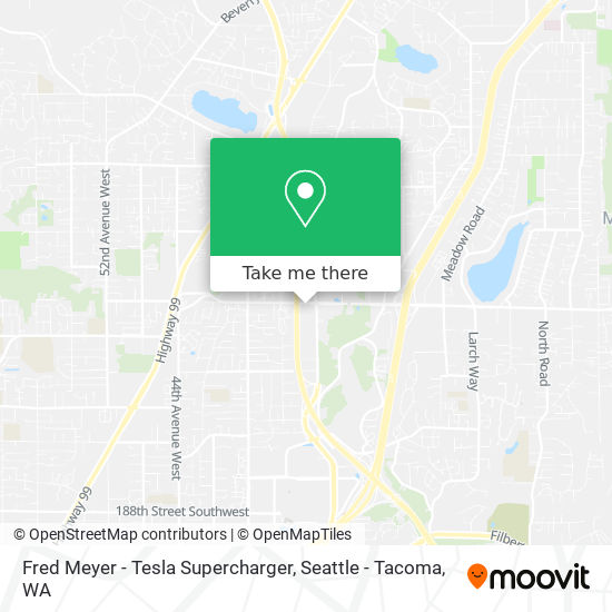 Mapa de Fred Meyer - Tesla Supercharger