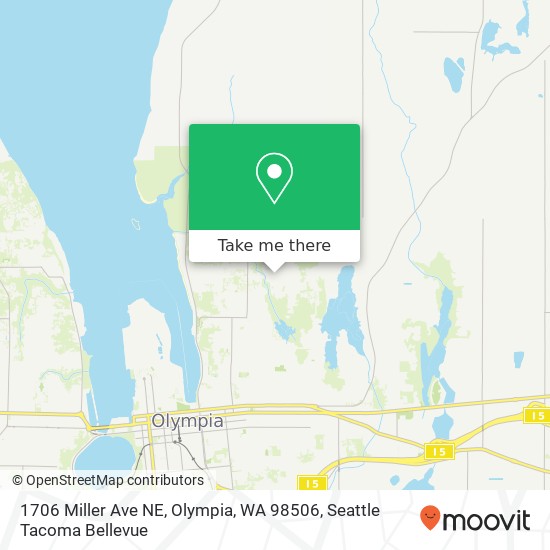 Mapa de 1706 Miller Ave NE, Olympia, WA 98506