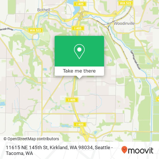 Mapa de 11615 NE 145th St, Kirkland, WA 98034