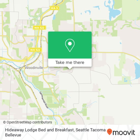 Hideaway Lodge Bed and Breakfast map