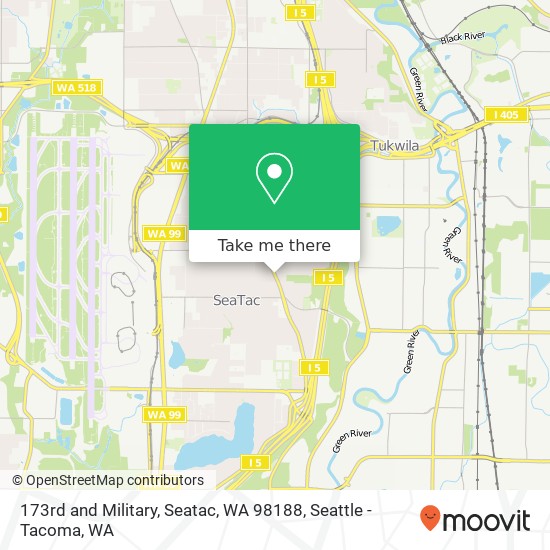 173rd and Military, Seatac, WA 98188 map