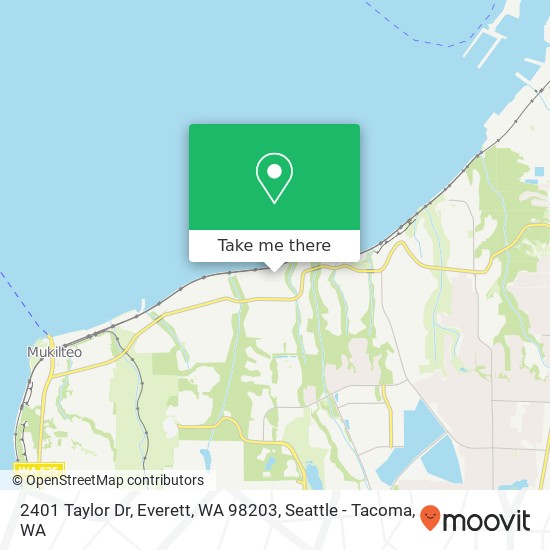 Mapa de 2401 Taylor Dr, Everett, WA 98203