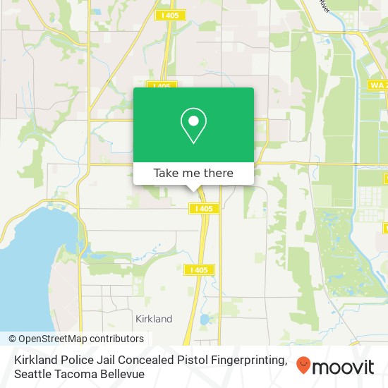 Kirkland Police Jail Concealed Pistol Fingerprinting map